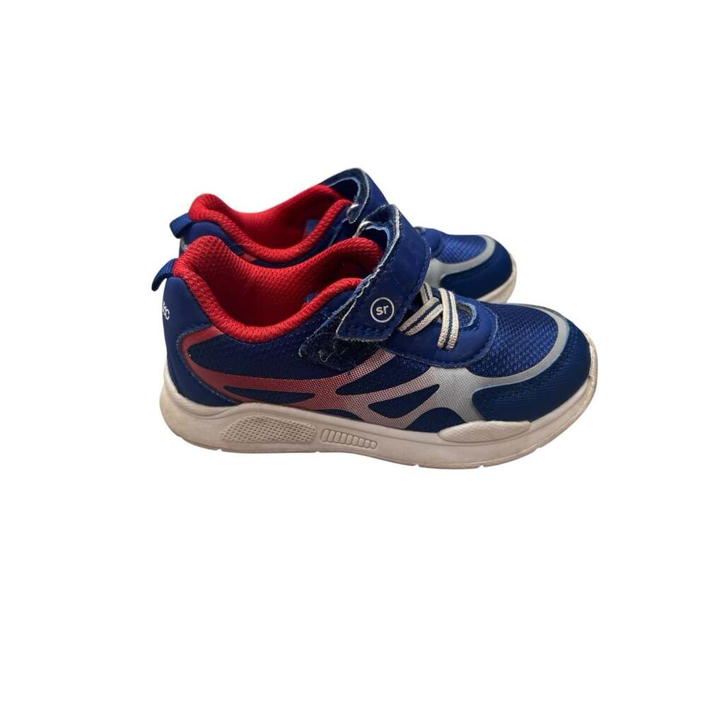 Stride Rite Ryne Sneaker Size 9M Toddler/Little Kids Blue Red White Hook & Loop - Picture 1 of 6